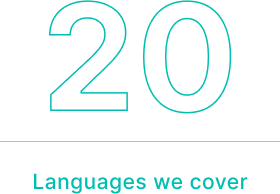 20 languages covered