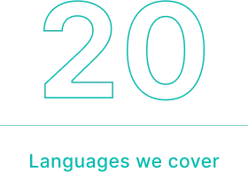 20 languages covered